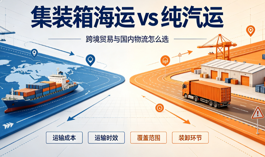 集装箱海运 vs 纯汽运：区别在哪？企业发货该如何？