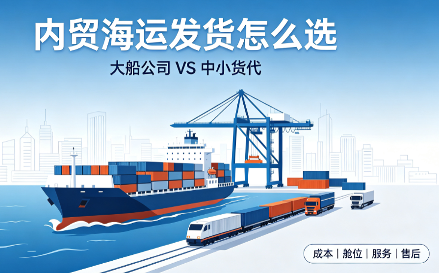 内贸海运发货选大船公司还是中小货代？成本、舱位、售后全维度对比